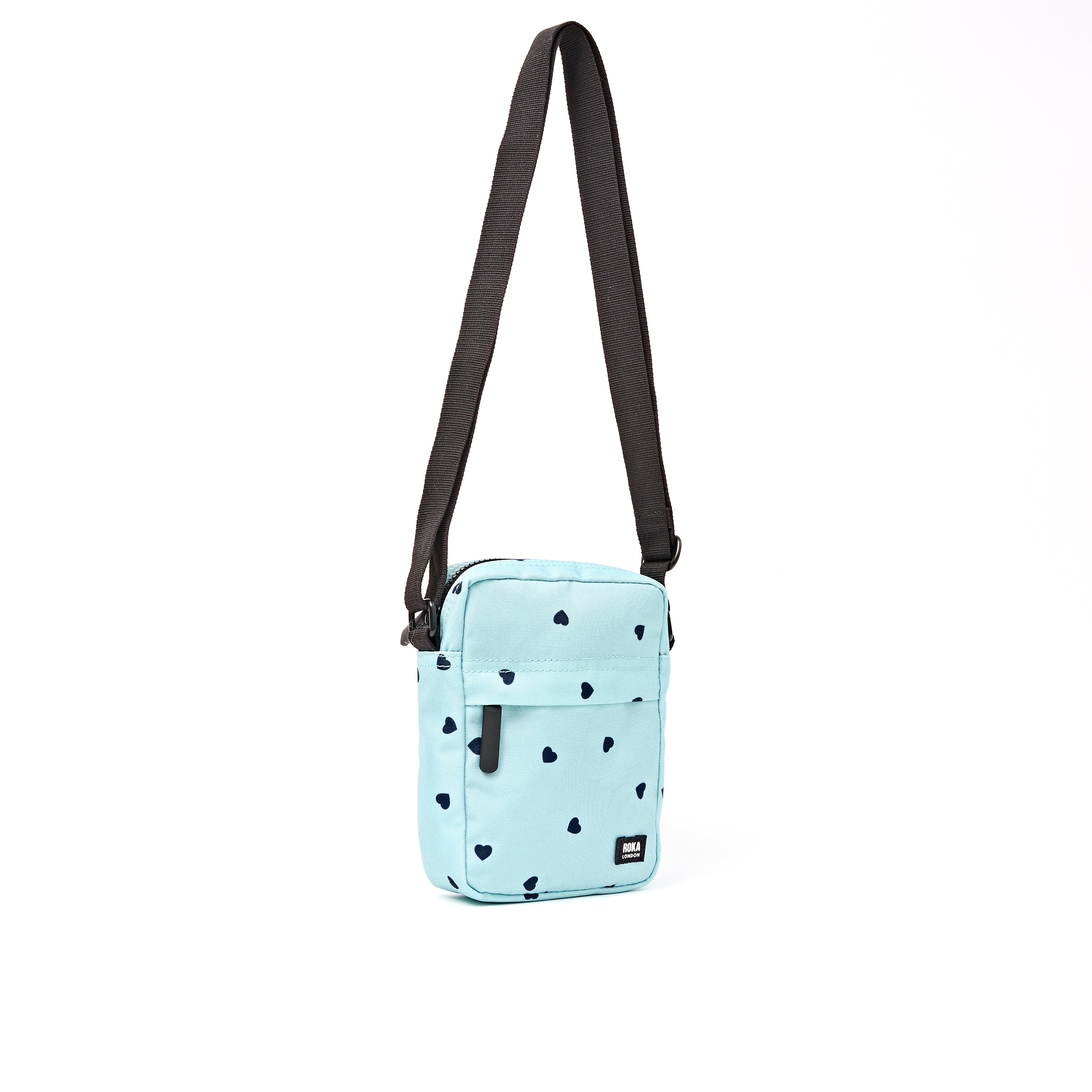 Roka Bond Crossbody Recycled Canvas: Heart Print at Bibelot Leek UK Stockist