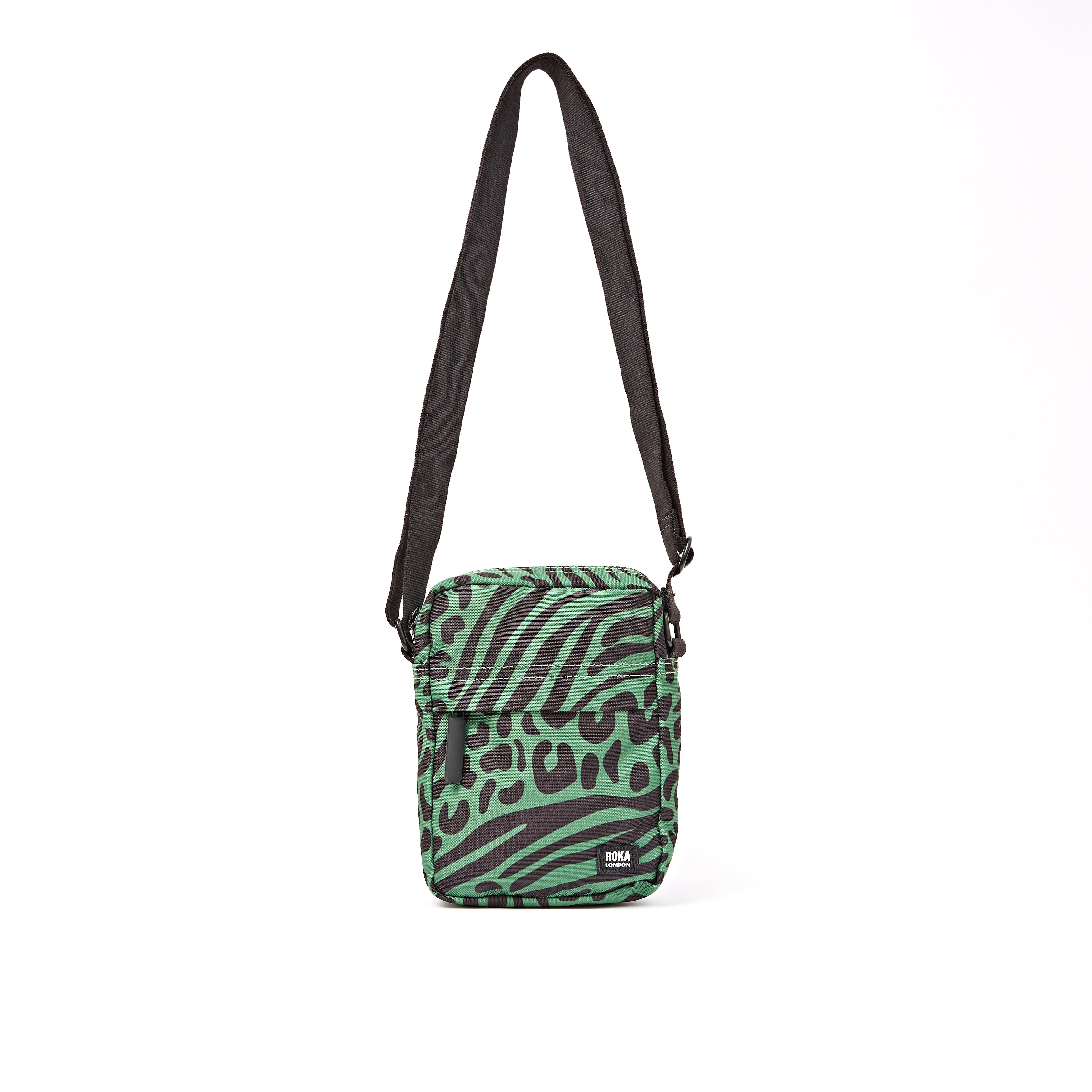 Roka Bond Crossbody Recycled Canvas: Mixed Animal Artichoke at Bibelot Leek UK Stockist