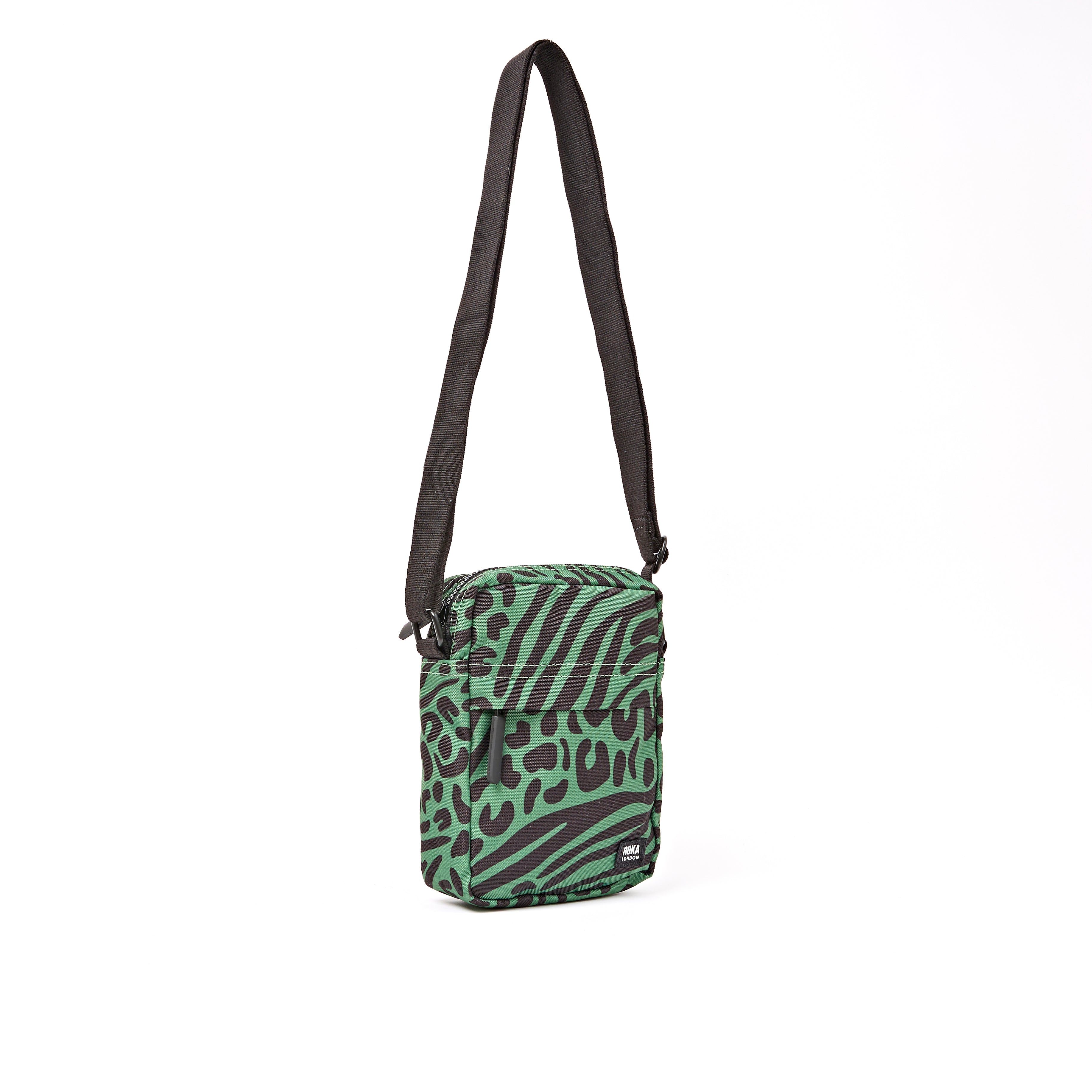 Roka Bond Crossbody Recycled Canvas: Mixed Animal Artichoke at Bibelot Leek UK Stockist