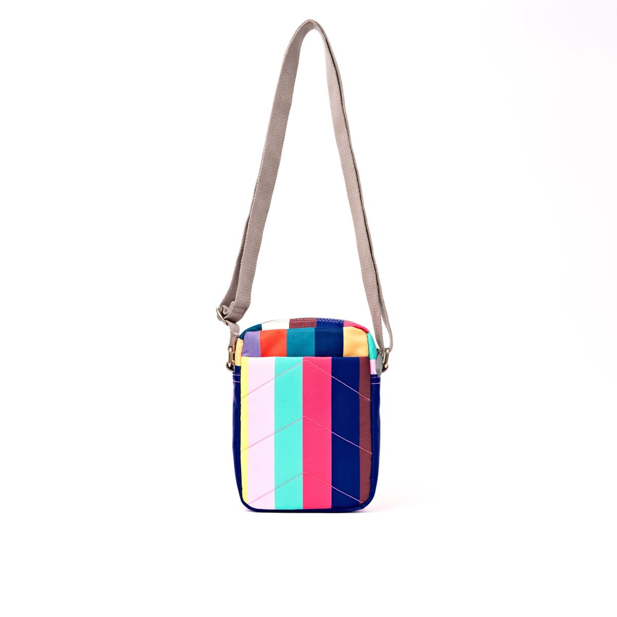 Roka Bond Crossbody Recycled Canvas: Wide Multi Stripe at Bibelot Leek UK Stockist