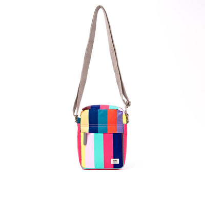 Roka Bond Crossbody Recycled Canvas: Wide Multi Stripe at Bibelot Leek UK Stockist