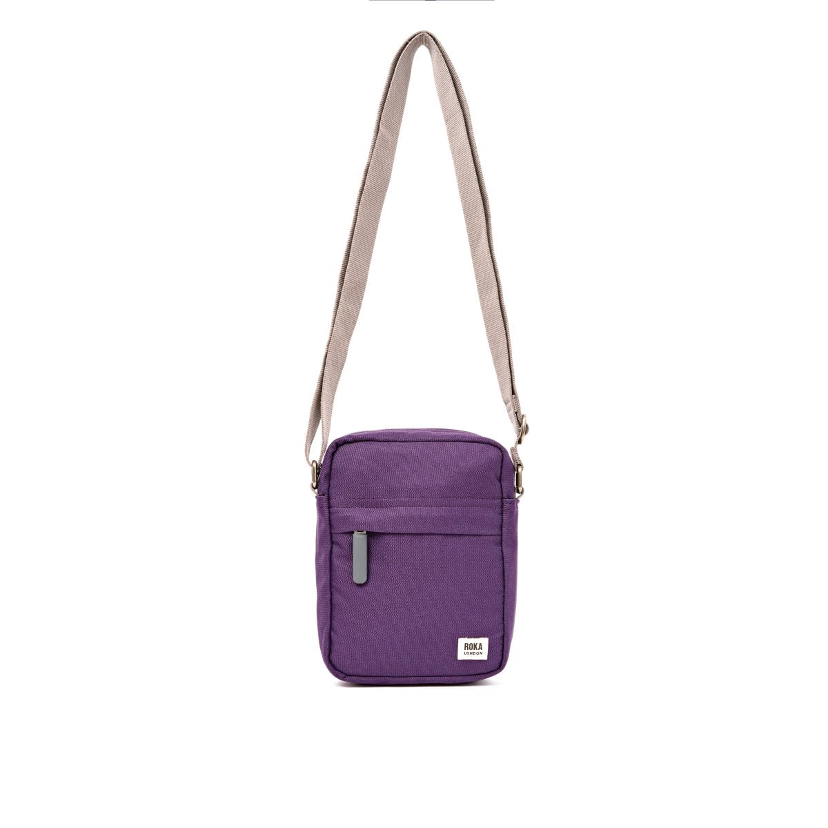 Roka Bond Crossbody Recycled Canvas: Deep Grape at Bibelot Leek UK Stockist