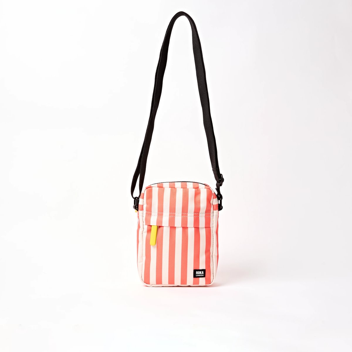 Roka Bond Crossbody Recycled Canvas: Coral Stripe at Bibelot