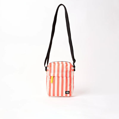 Roka Bond Crossbody Recycled Canvas: Coral Stripe at Bibelot