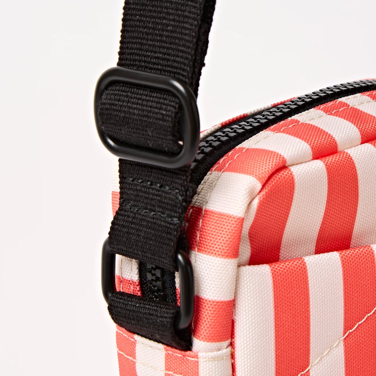 Roka Bond Crossbody Recycled Canvas: Coral Stripe at Bibelot