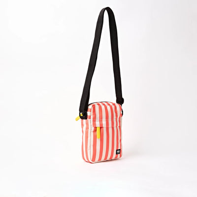 Roka Bond Crossbody Recycled Canvas: Coral Stripe at Bibelot