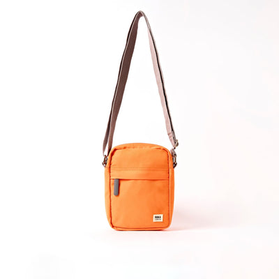 Roka Bond Crossbody Recycled Canvas: Jaffa Orange at Bibelot Leek