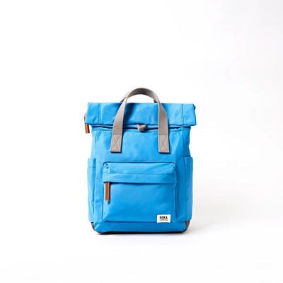 Roka Backpack Small Canfield B Recycled Nylon: Malibu Blue at Bibelot Leek