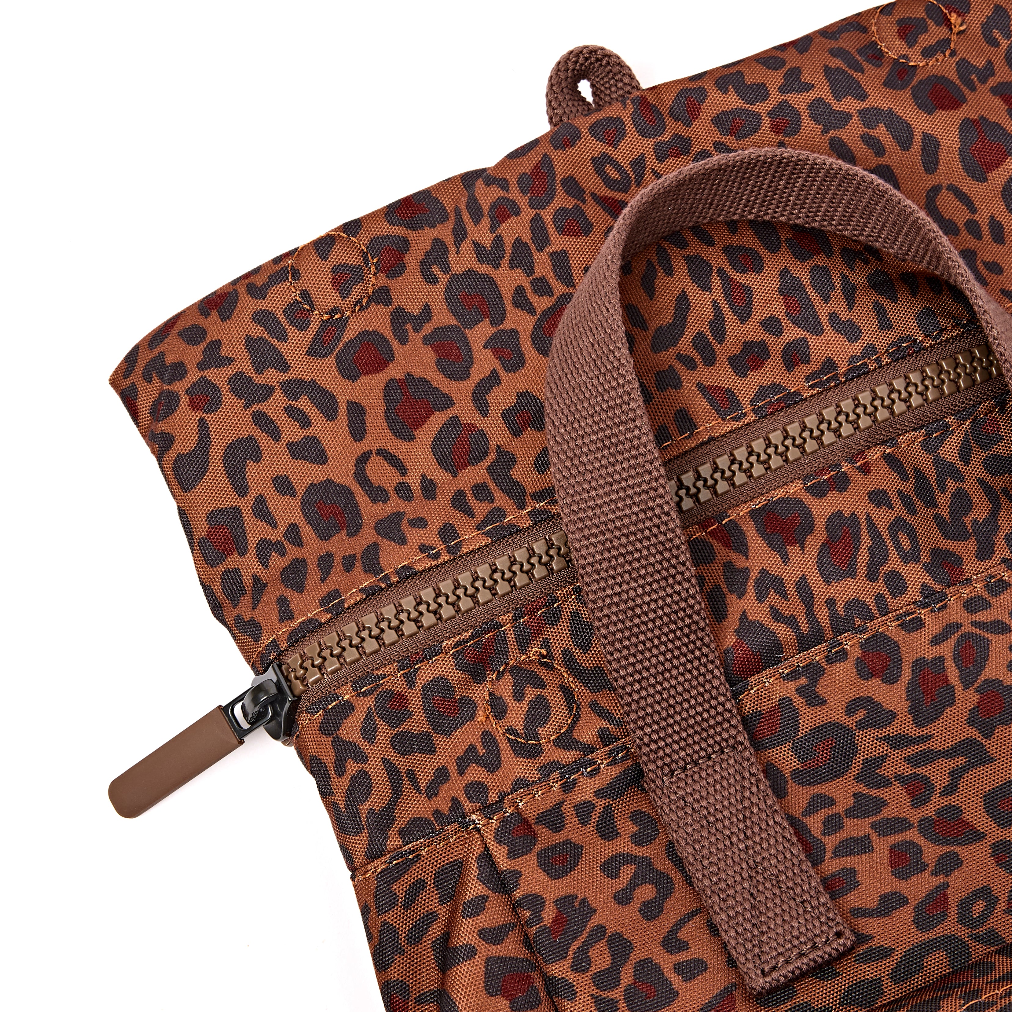 ROKA Canfield Roll Top Small Backpack – Mini Leopard Recycled Canvas at Bibelot leek UK Stockist