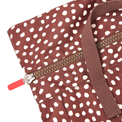 Roka Backpack Medium Canfield B Recycled Canvas: Brown Dot at Bibelot Leek UK Stockist