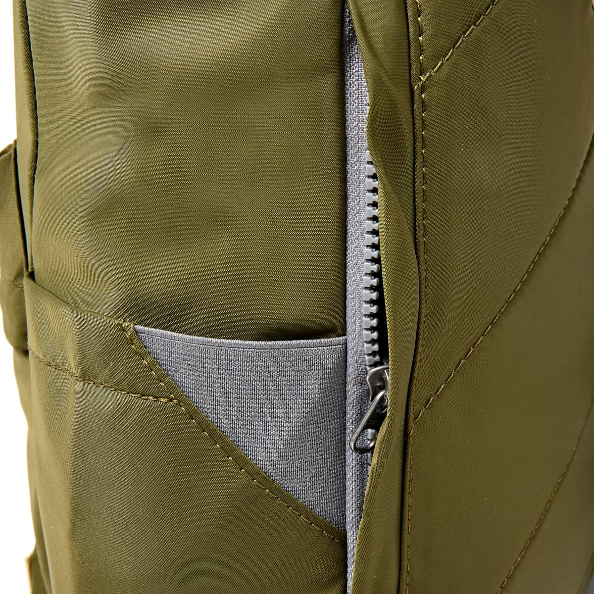 Roka Backpack Medium Canfield B Recycled Nylon: Chive at Bibelot Leek UK Stockist