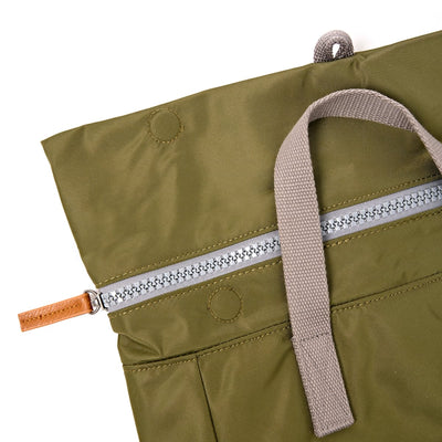 Roka Backpack Medium Canfield B Recycled Nylon: Chive at Bibelot Leek UK Stockist