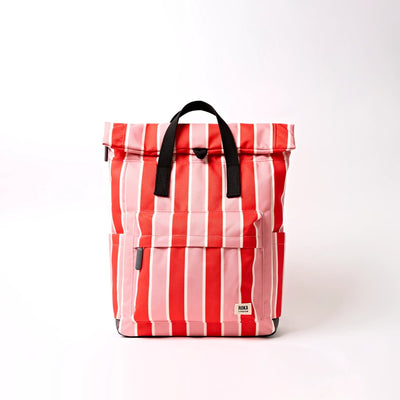 Roka Medium Canfield B Recycled Canvas: Seaside Stripe at Bibelot Leek