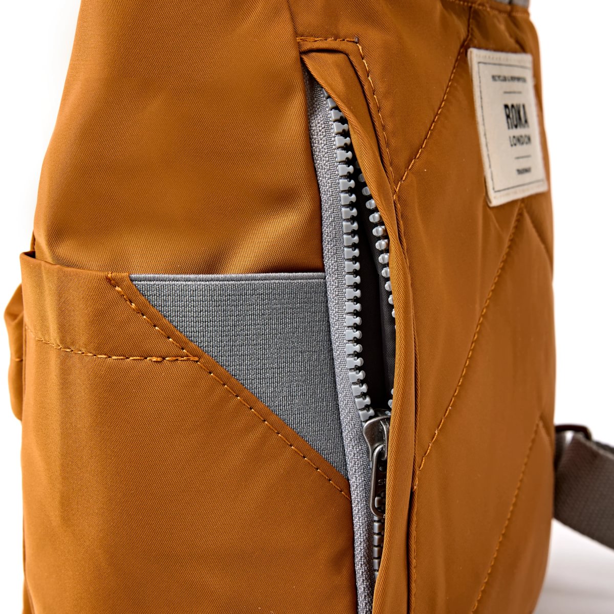 Roka Backpack Small Canfield B Recycled Nylon: Biscuit at Bibelot Leek UK Stockist