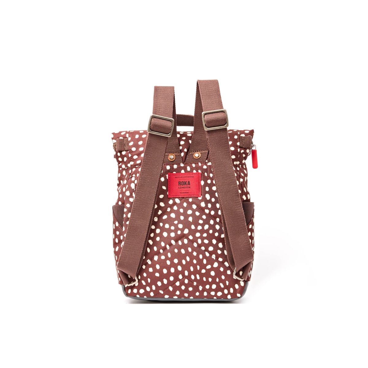 Roka Backpack Small Canfield B Recycled Canvas: Brown Dot at Bibelot Leek UK Stockist