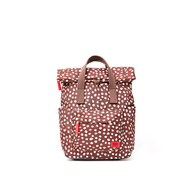 Roka Backpack Small Canfield B Recycled Canvas: Brown Dot at Bibelot Leek UK Stockist