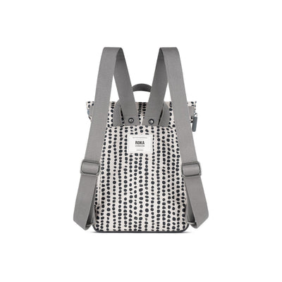 Roka Backpack Small Canfield B Recycled Canvas: Linear Dot