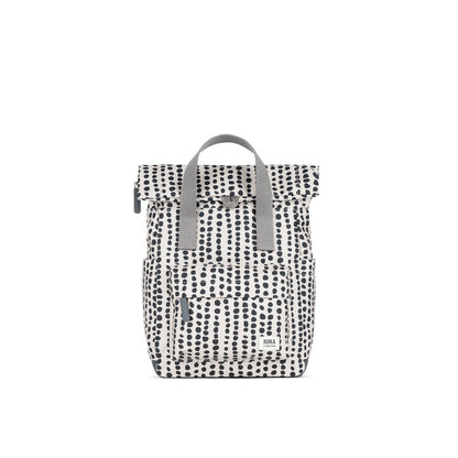 Roka Backpack Small Canfield B Recycled Canvas: Linear Dot