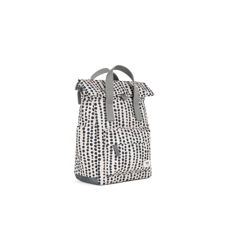 Roka Backpack Small Canfield B Recycled Canvas: Linear Dot