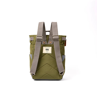 Roka Backpack Small Canfield B Recycled Nylon: Chive at Bibelot Leek UK Stockist