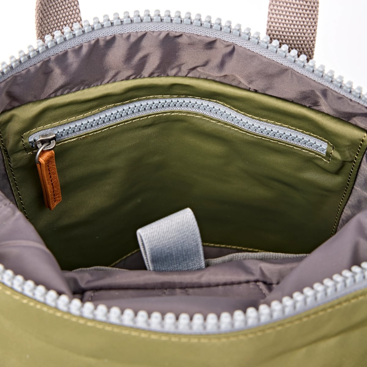 Roka Backpack Small Canfield B Recycled Nylon: Chive at Bibelot Leek UK Stockist
