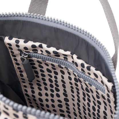 Roka Backpack Small Canfield B Recycled Canvas: Linear Dot