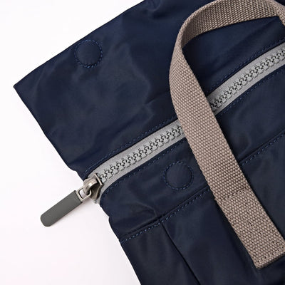 Roka Backpack Small Canfield B Recycled Nylon: Midnight Stripe at Bibelot Leek