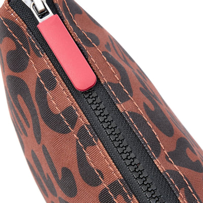 Roka Carnaby Crossbody XL Scarlet Leopard Print Recycled Canvas 