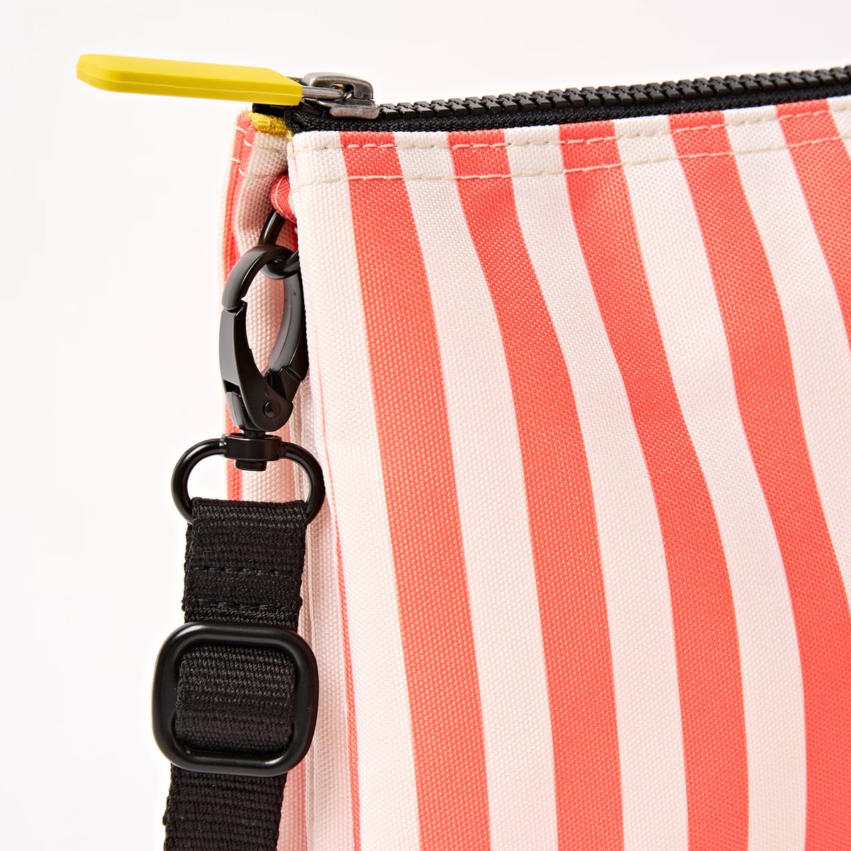 Roka Carnaby Crossbody XL Coral Stripe Recycled Canvas at Bibelot Leek