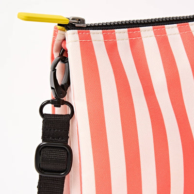 Roka Carnaby Crossbody XL Coral Stripe Recycled Canvas at Bibelot Leek