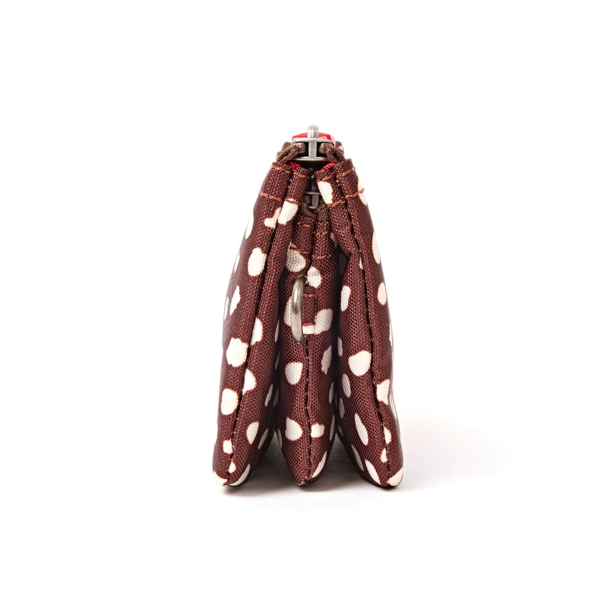 ROKA Small Carnaby Wallet – Brown Dot Recycled Canvas at Bibelot Leek UK Stockist