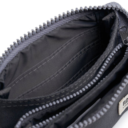Roka Small Carnaby Recycled Canvas Wallet: Faded Black