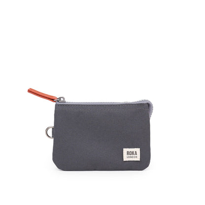 Roka Small Carnaby Recycled Canvas Wallet: Faded Black