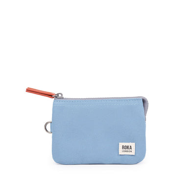 Roka Small Carnaby Recycled Canvas Wallet: Retro Blue