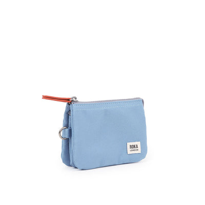 Roka Small Carnaby Recycled Canvas Wallet: Retro Blue
