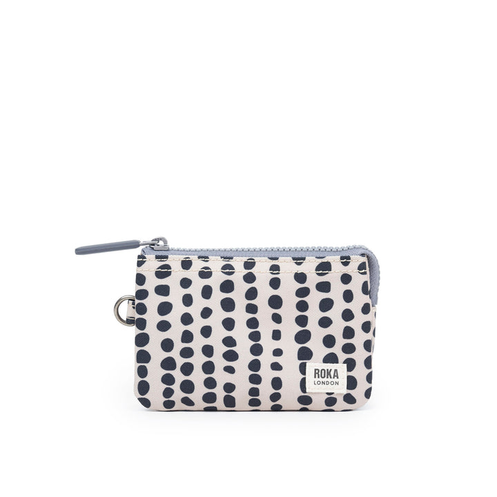 Roka Small Carnaby Recycled Canvas Wallet: Linear Dot