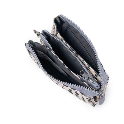 Roka Small Carnaby Recycled Canvas Wallet: Linear Dot