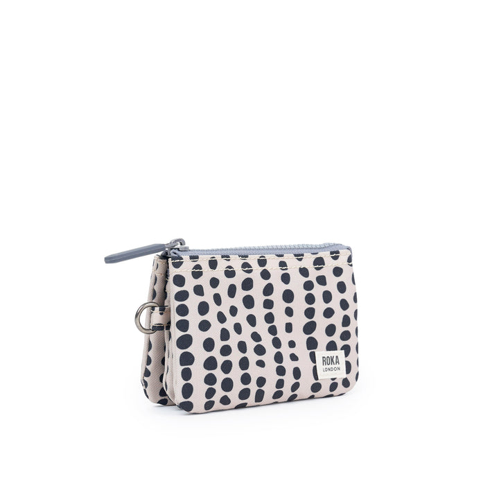 Roka Small Carnaby Recycled Canvas Wallet: Linear Dot