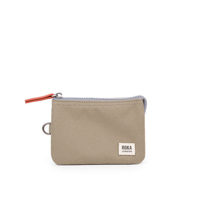 Roka Small Carnaby Recycled Canvas Wallet: Taupe