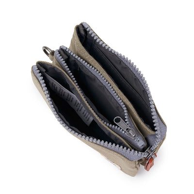 Roka Small Carnaby Recycled Canvas Wallet: Taupe
