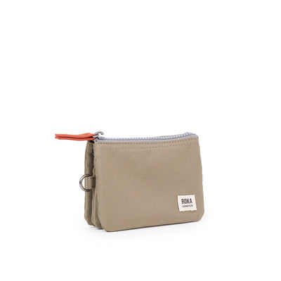 Roka Small Carnaby Recycled Canvas Wallet: Taupe