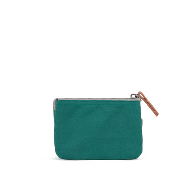 Roka Small Carnaby Recycled Canvas Wallet: Teal Bibelot Leek Staffordshire UK