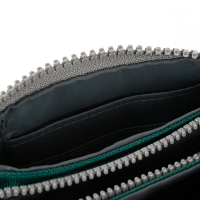 Roka Small Carnaby Recycled Canvas Wallet: Teal Bibelot Leek Staffordshire UK