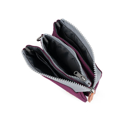 Roka Small Carnaby Recycled Canvas Wallet: Cherry Lacquer