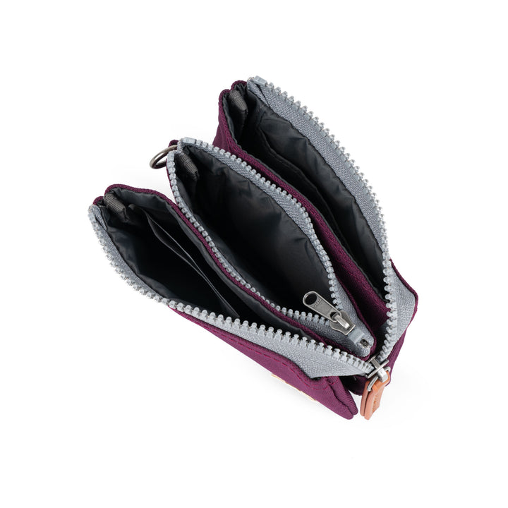 Roka Small Carnaby Recycled Canvas Wallet: Cherry Lacquer