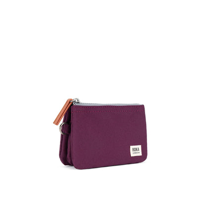 Roka Small Carnaby Recycled Canvas Wallet: Cherry Lacquer