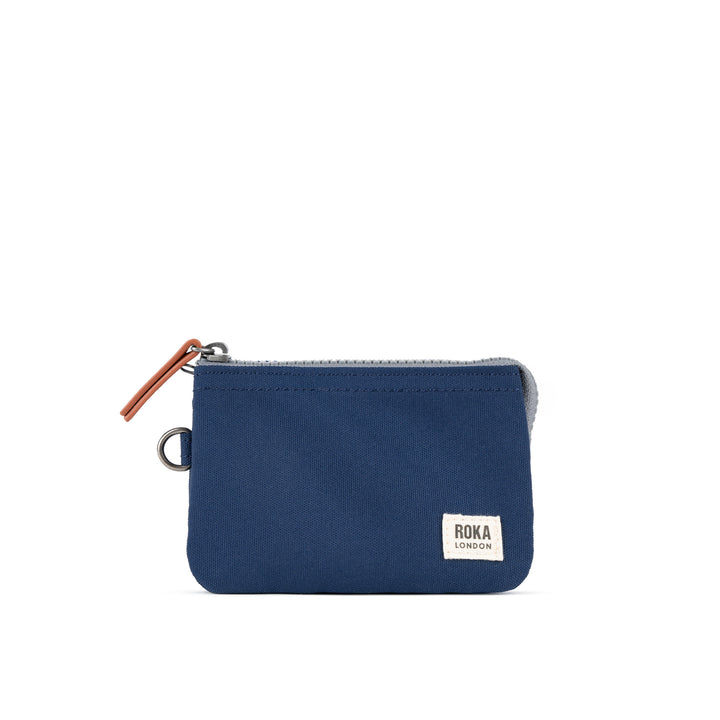 Roka Small Carnaby Recycled Canvas Wallet: Crisp Blue