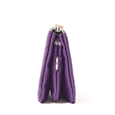 ROKA Small Carnaby Wallet – Deep Grape Recycled Canvas at Bibelot Leek UK Stockist