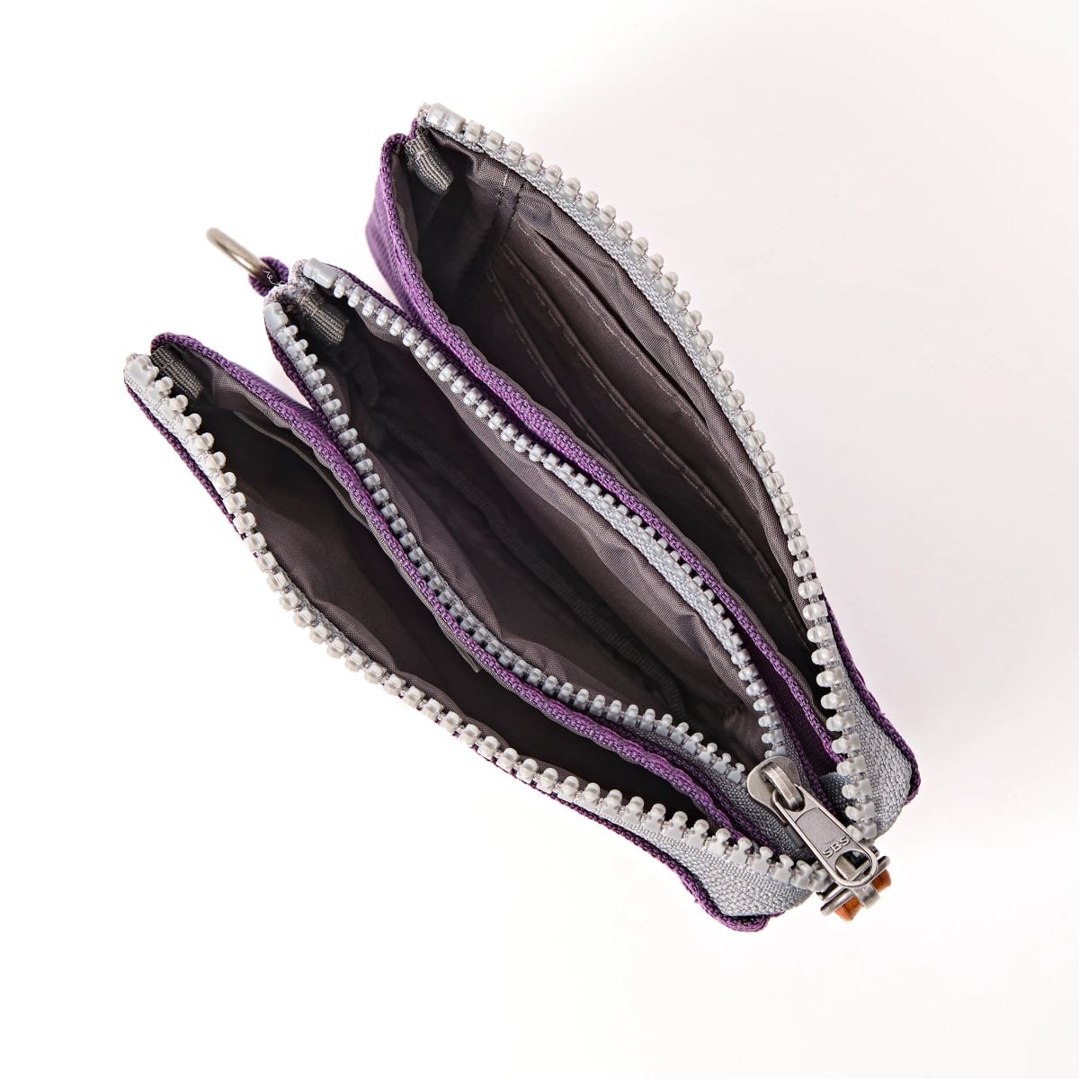 ROKA Small Carnaby Wallet – Deep Grape Recycled Canvas at Bibelot Leek UK Stockist
