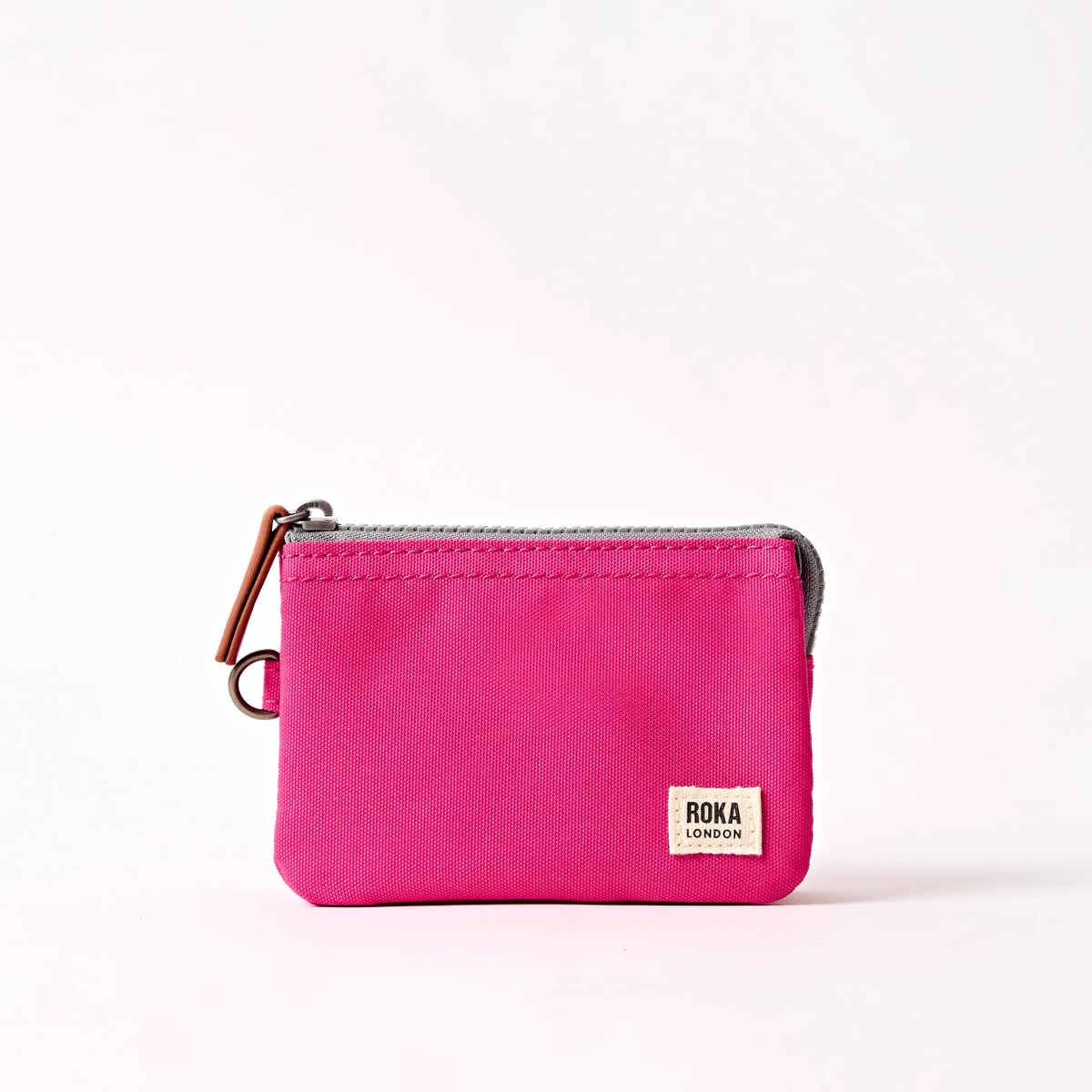 Roka Small Carnaby Recycled Canvas Wallet: Granita Red  at Bibelot Leek